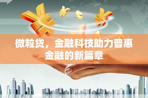 扶风微粒贷，金融科技助力普惠金融的新篇章