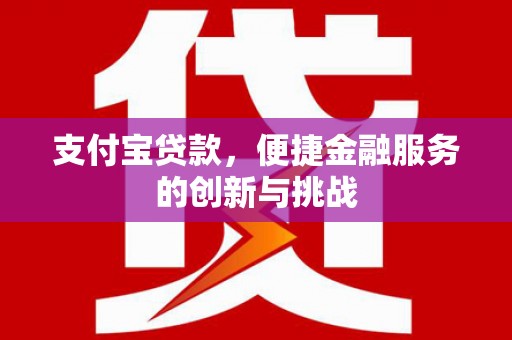 扶风支付宝贷款，便捷金融服务的创新与挑战