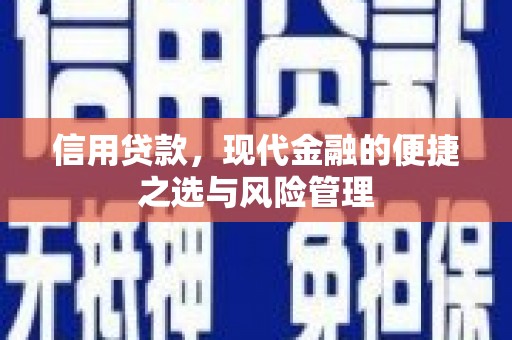 扶风信用贷款，现代金融的便捷之选与风险管理
