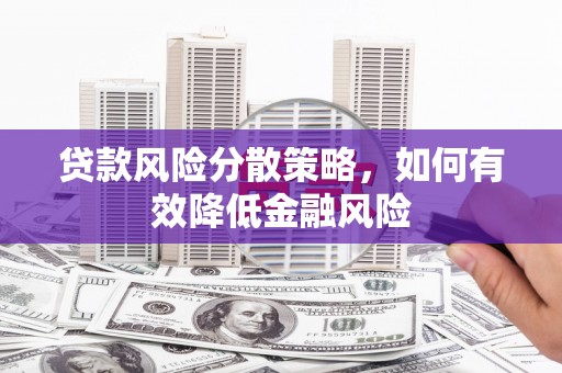 扶风贷款风险分散策略，如何有效降低金融风险
