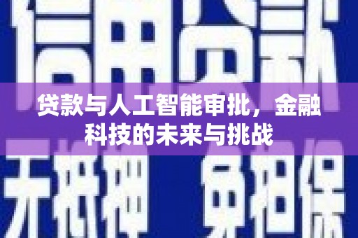 扶风贷款与人工智能审批，金融科技的未来与挑战