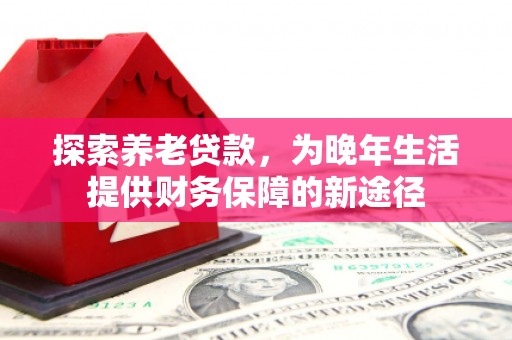 扶风探索养老贷款，为晚年生活提供财务保障的新途径