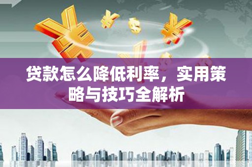 扶风贷款怎么降低利率，实用策略与技巧全解析