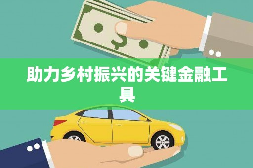 扶风助力乡村振兴的关键金融工具