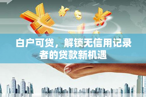 扶风白户可贷，解锁无信用记录者的贷款新机遇