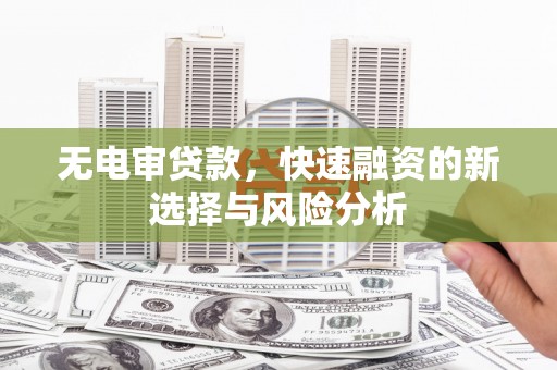 扶风无电审贷款，快速融资的新选择与风险分析