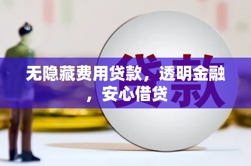 扶风无隐藏费用贷款，透明金融，安心借贷