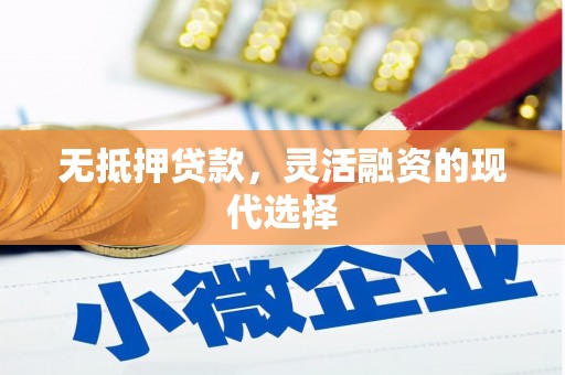 扶风无抵押贷款，灵活融资的现代选择