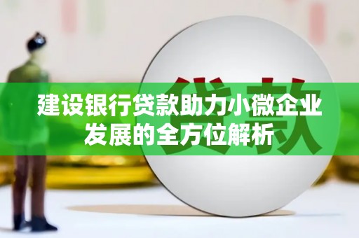 扶风建设银行贷款助力小微企业发展的全方位解析