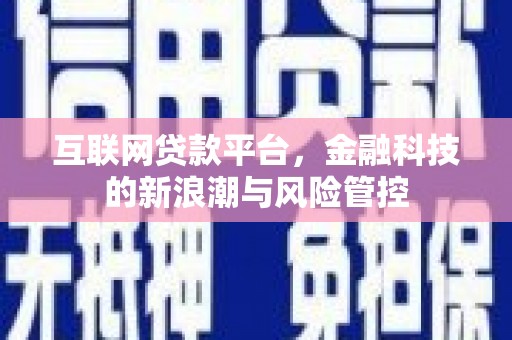 扶风互联网贷款平台，金融科技的新浪潮与风险管控