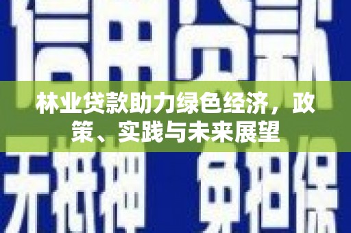 扶风林业贷款助力绿色经济，政策、实践与未来展望