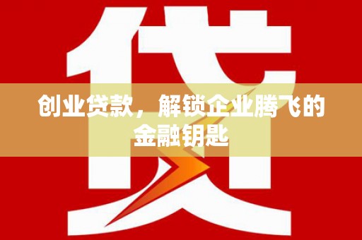 扶风创业贷款，解锁企业腾飞的金融钥匙