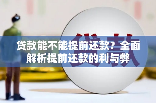 扶风贷款能不能提前还款？全面解析提前还款的利与弊