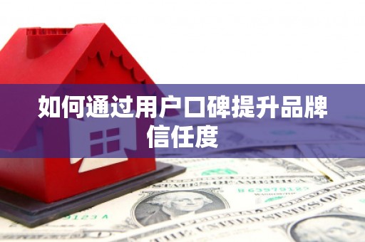 扶风如何通过用户口碑提升品牌信任度