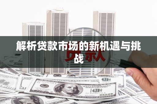 扶风解析贷款市场的新机遇与挑战